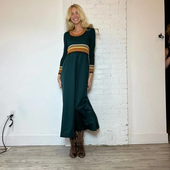 Giano Knits | Dresses | Vintage Incredible Giano Knits 7s Style Forest Green Fit And Flare Maxi Dress | Poshmark Giano Knits | Dresses | Vintage Incredible Giano Knits 7s Style Forest Green Fit And Flare Maxi Dress | Poshmark